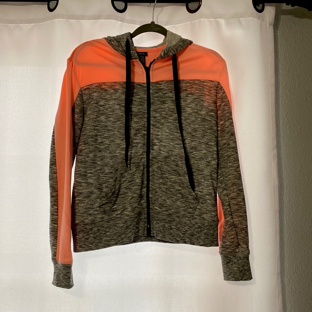 Hooded zip up jacket
